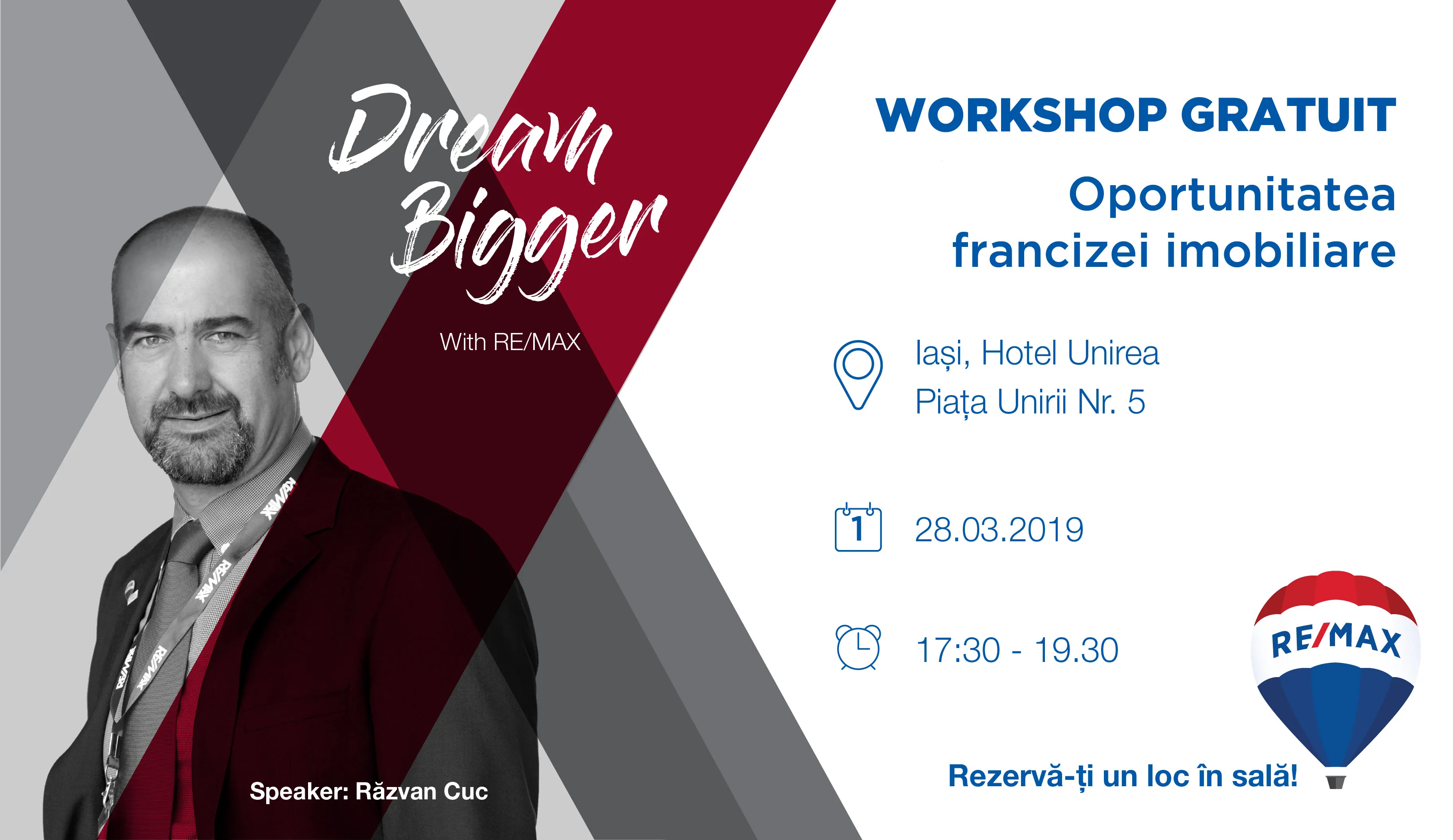 Oportunitatea francizei imobiliare, Iasi -Workshop GRATUIT