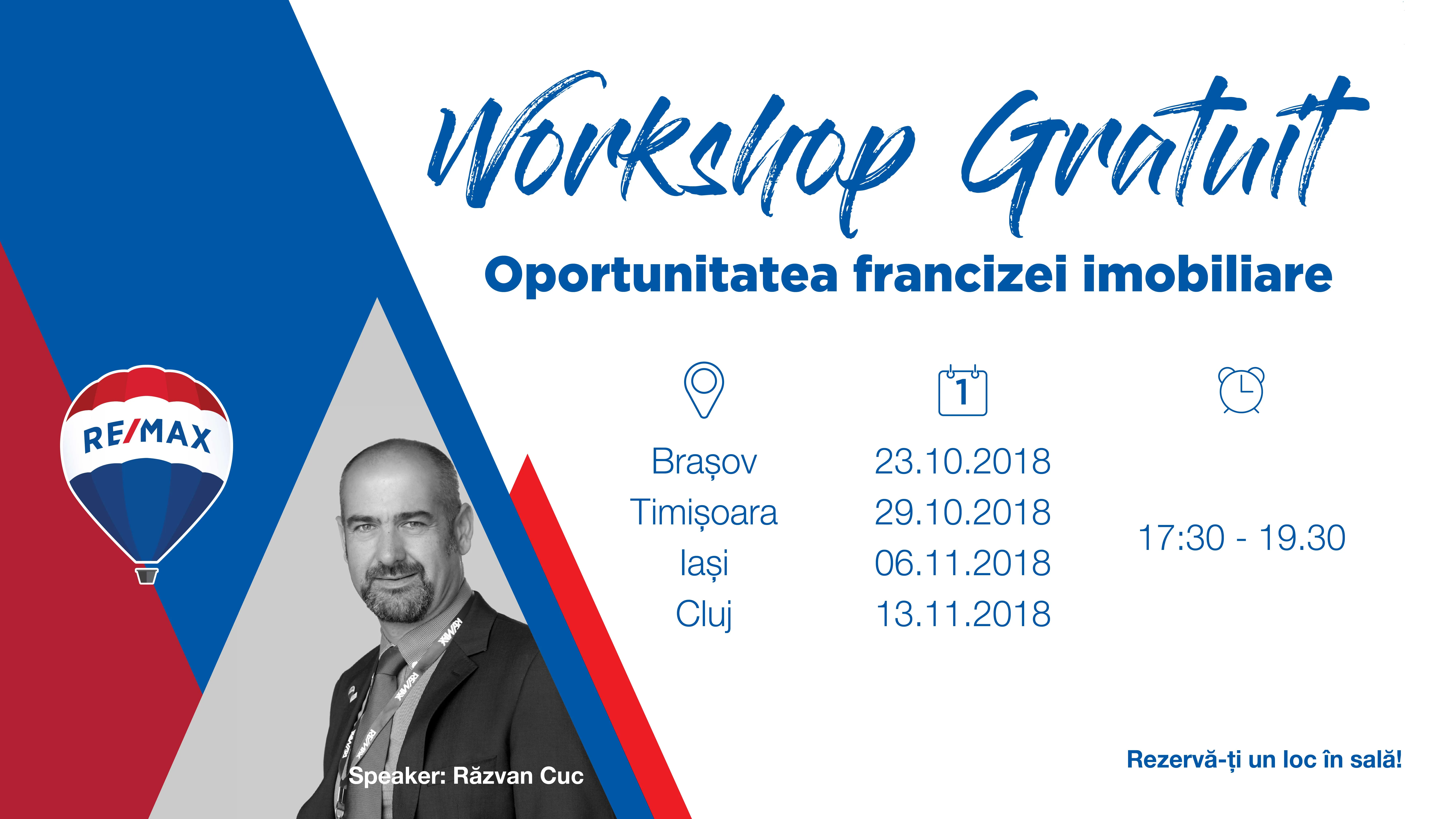 Workshop gratuit Brasov! Oportunitatea francizei imobiliare.