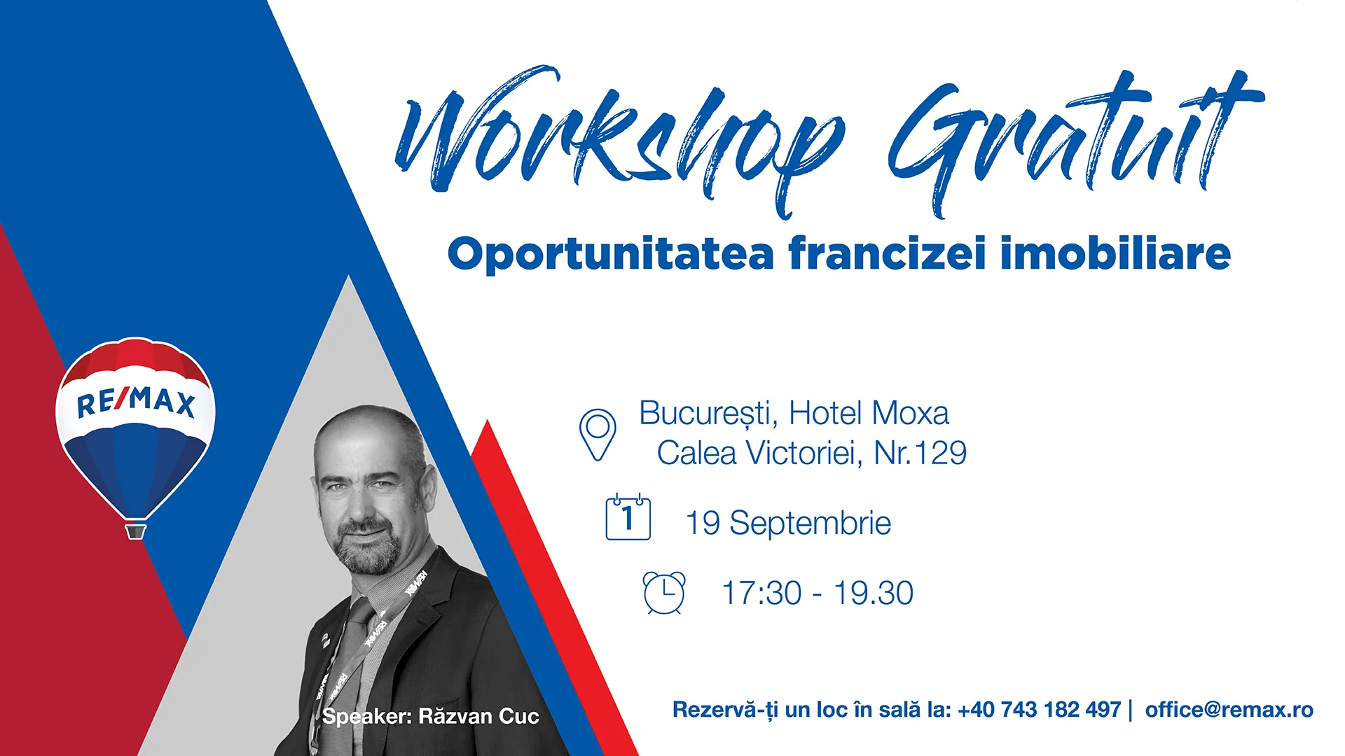 Workshop gratuit București! Oportunitatea francizei imobiliare.